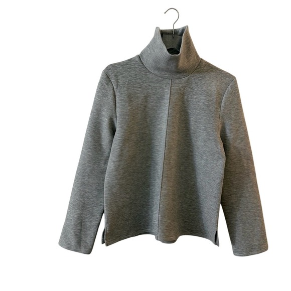 OGL FuzzLuxe Turtleneck Long Sleeve Top Heather Grey large NWT - Picture 7 of 16